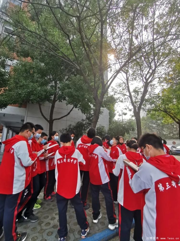 武漢導(dǎo)師帶領(lǐng)初中生探究喬木的奧秘，生動的上了一課